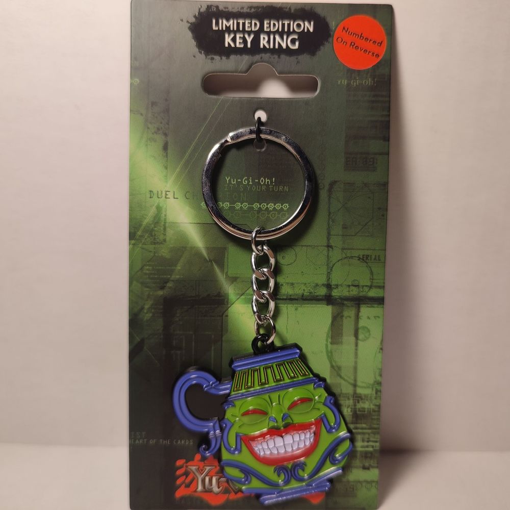 Yugioh Pot Of Greed Keychain Official Konami Limited Edition Metal Keyring